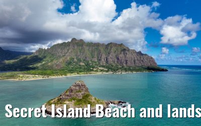 Secret Island Beach and landscape Oahu Hawaii 07.10.2024