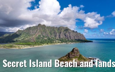 Secret Island Beach and landscape Oahu Hawaii 07.10.2024
