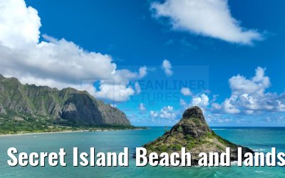 Secret Island Beach and landscape Oahu Hawaii 07.10.2024