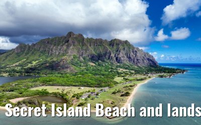 Secret Island Beach and landscape Oahu Hawaii 07.10.2024