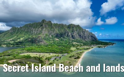 Secret Island Beach and landscape Oahu Hawaii 07.10.2024