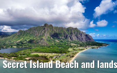 Secret Island Beach and landscape Oahu Hawaii 07.10.2024