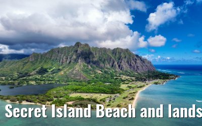 Secret Island Beach and landscape Oahu Hawaii 07.10.2024