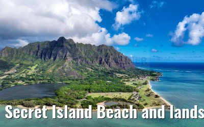 Secret Island Beach and landscape Oahu Hawaii 07.10.2024