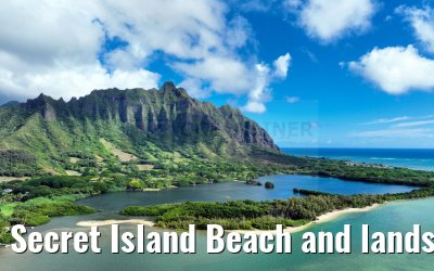 Secret Island Beach and landscape Oahu Hawaii 07.10.2024