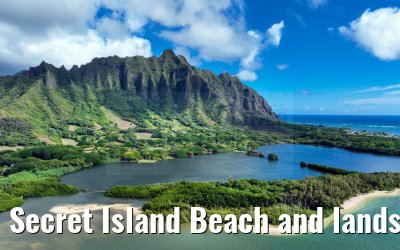 Secret Island Beach and landscape Oahu Hawaii 07.10.2024