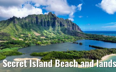 Secret Island Beach and landscape Oahu Hawaii 07.10.2024