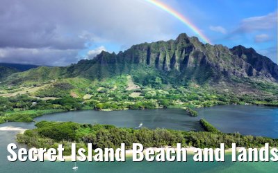 Secret Island Beach and landscape Oahu Hawaii 07.10.2024