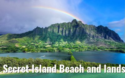 Secret Island Beach and landscape Oahu Hawaii 07.10.2024