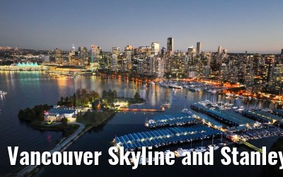 Vancouver Skyline and Stanley Park at night 18.09.2024