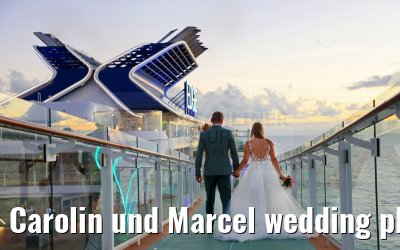 Carolin und Marcel wedding photos Celebrity Edge 