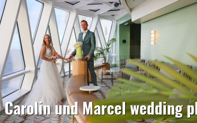 Carolin und Marcel wedding photos Celebrity Edge 