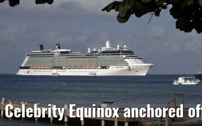 Celebrity Equinox anchored off the harbor of Grand Cayman, 27. January 2010
