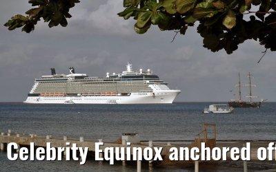 Celebrity Equinox anchored off the harbor of Grand Cayman, 27. January 2010
