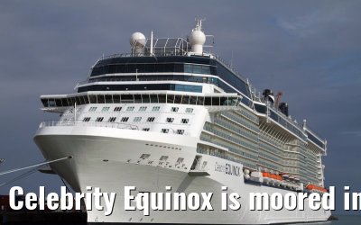 Celebrity Equinox is moored in the port of Puerto Limon, 31. January 2010