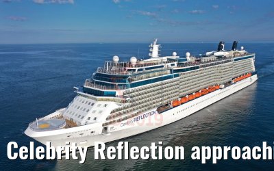 Celebrity Reflection approaching the port of Warnemuende 03.08.2019