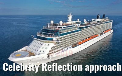 Celebrity Reflection approaching the port of Warnemuende 03.08.2019