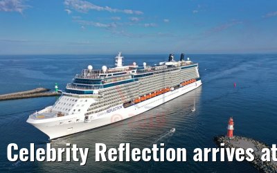 Celebrity Reflection arrives at the port of Warnemünde 03.08.2019