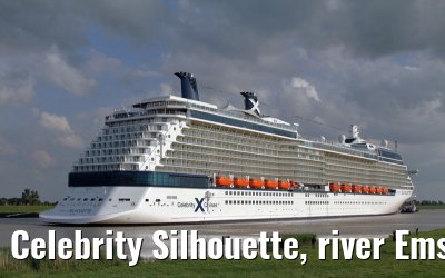 Celebrity Silhouette, river Ems conveyance, 30. June 2011