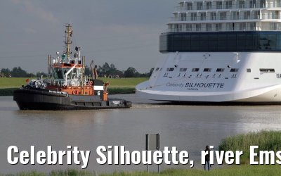 Celebrity Silhouette, river Ems conveyance, 30. June 2011