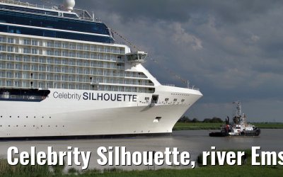 Celebrity Silhouette, river Ems conveyance, 30. June 2011