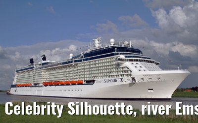 Celebrity Silhouette, river Ems conveyance, 30. June 2011