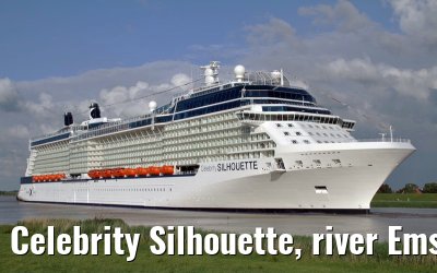 Celebrity Silhouette, river Ems conveyance, 30. June 2011