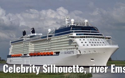 Celebrity Silhouette, river Ems conveyance, 30. June 2011
