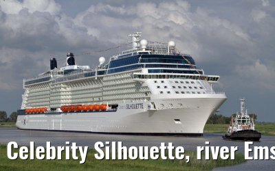 Celebrity Silhouette, river Ems conveyance, 30. June 2011