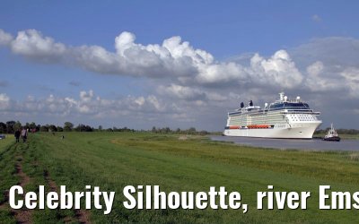 Celebrity Silhouette, river Ems conveyance, 30. June 2011