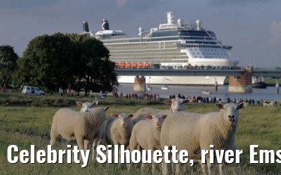 Celebrity Silhouette, river Ems conveyance, 30. June 2011