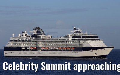 Celebrity Summit approaching Bridgetown, Barbados 26.01.2015