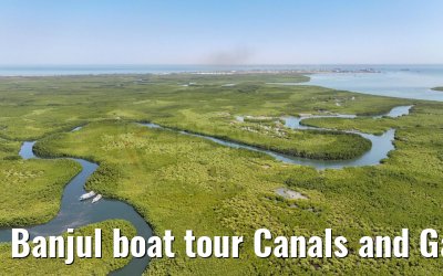 Banjul boat tour Canals and Gambia River panorama views