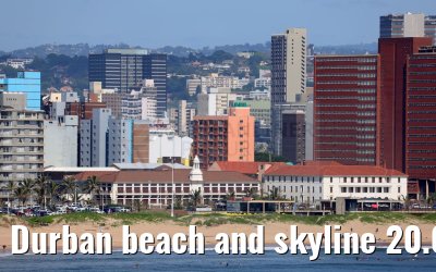 Durban beach and skyline 20.01.2024