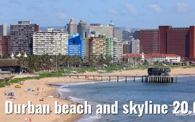 Durban beach and skyline 20.01.2024