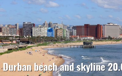 Durban beach and skyline 20.01.2024