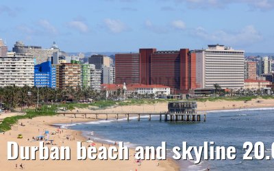 Durban beach and skyline 20.01.2024