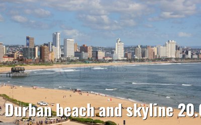 Durban beach and skyline 20.01.2024