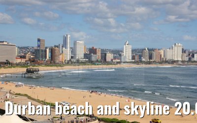 Durban beach and skyline 20.01.2024