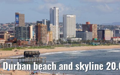 Durban beach and skyline 20.01.2024