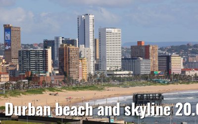 Durban beach and skyline 20.01.2024