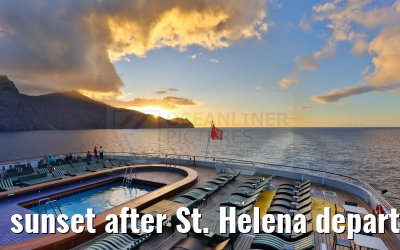 sunset after St. Helena departure 06.01.2024