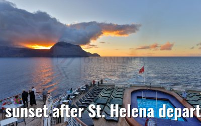 sunset after St. Helena departure 06.01.2024