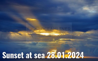 Sunset at sea 28.01.2024