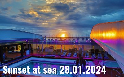 Sunset at sea 28.01.2024