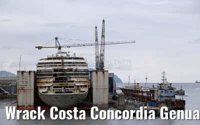 Wrack Costa Concordia Genua 23.05.2015