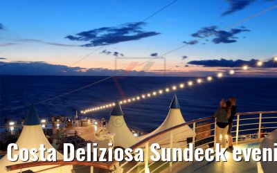 Costa Deliziosa Sundeck evening view
