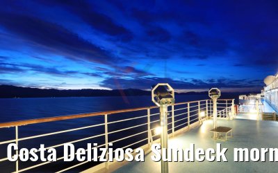 Costa Deliziosa Sundeck morning view