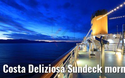 Costa Deliziosa Sundeck morning view