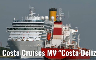 Costa Cruises MV "Costa Deliziosa" departing Amsterdam, 27. June 2011